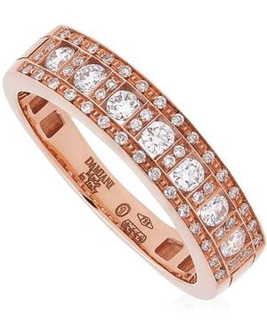 Damiani Belle Epoque 18K Rose Diamond Ring, Size 13 - Pink
