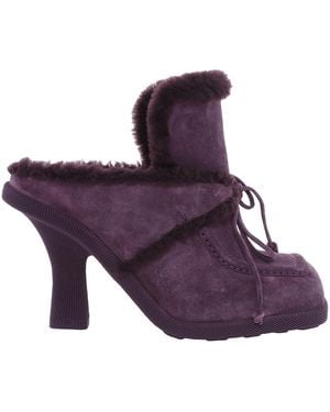 Burberry Square-Toe Highland Mules, Brand Size 39 (Us - Purple