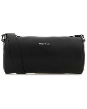 McQueen Leather Mcqueen Roller Crossbody Bag - Black