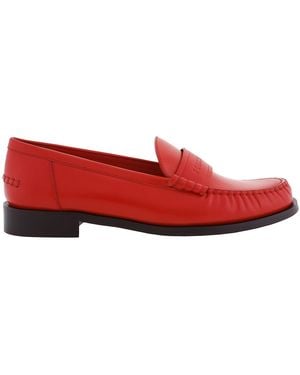 Ferragamo Irina Leather Moccasins - Red