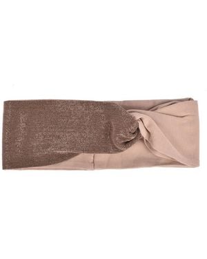 Brunello Cucinelli Almond Butter Beaded Headband, Size Medium - Brown