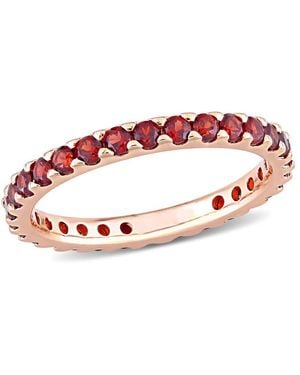 Amour 1 1/5 Ct Tgw Garnet Eternity Ring - Red