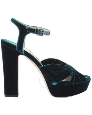 Jimmy Choo Heloise 120 Platform Sandals - Blue