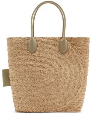 Burberry Natural Woven-Raffia Tote Bag