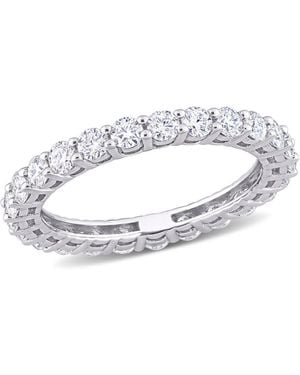 Amour 1 1/2 Ct Dew Created Moissanite Eternity Ring - Metallic