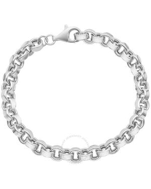 Tresorra Sterling Rolo Link Bracelet - Metallic