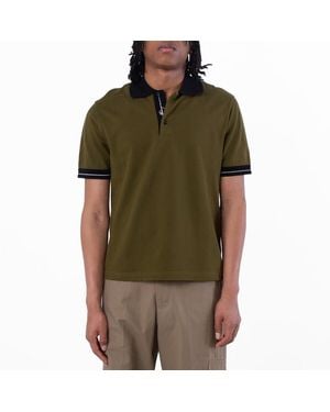Ferragamo Ferragamo Colour Block Detail Polo Shirt - Green