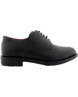 Bally Albin Leather Derby Lace-Up Shoes, Brand Size 4.5 Us - Black