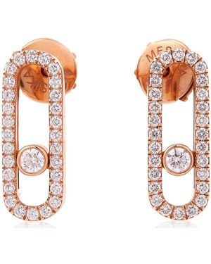 Messika Move Uno Diamond Pave Earrings - White