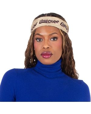 Longchamp Graphic Tiger-Print Silk Headband - Blue