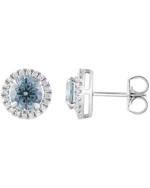 Brilliant Diamond 14Kt 2.25 Carat Lab Grown Diamond Stud Earrings For - Metallic