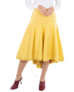 Jil Sander Sunbeam Pleated High-Waist Skirt - Yellow