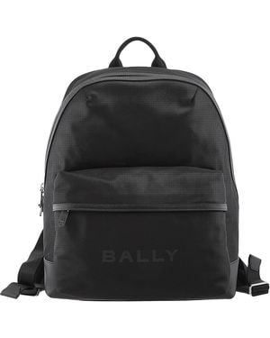 Bally Treck Fabric-Leather Backpack - Black