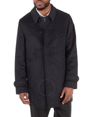 Burberry Roeford Wool Cashmere Car Coat, Brand Size 54 Us - Black