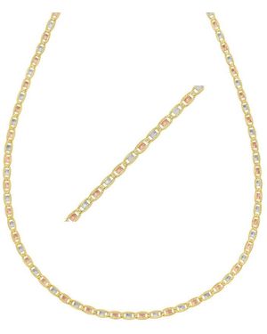 Kylie Harper Ladies 14K Tri- Pave Chain - Metallic