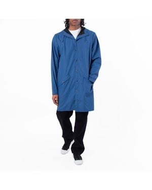 Rains Pulse Lightweight Waterproof Long Jacket - Blue