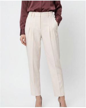 Brunello Cucinelli Light Tapered Trousers, Brand Size 42 (Us - Natural