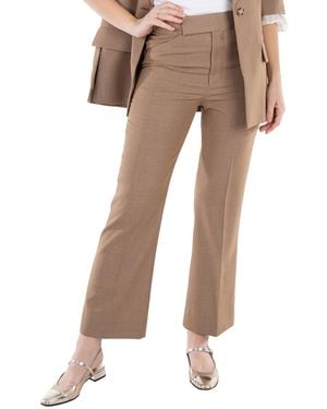 Victoria Beckham Cropped Flare Trousers, Brand Size 4 (Us - Natural