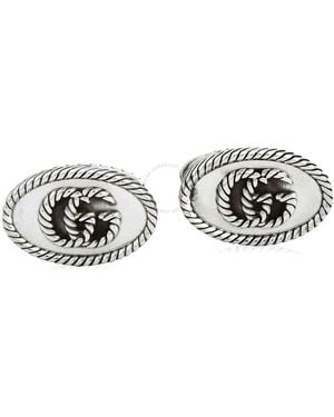 Gucci Double G Cufflinks - White
