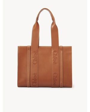 Chloé Medium Woody Tote Bag - Brown