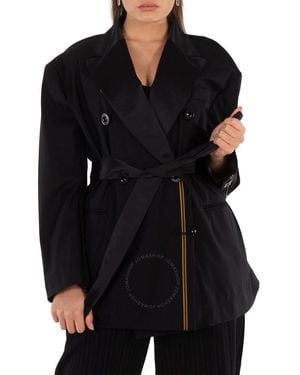 Sacai Ladies Loro Piana Suiting Jacket, Brand Size 2 - Black