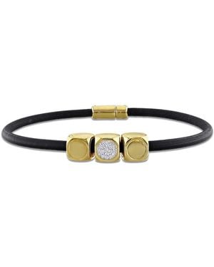 Amour 1/10Ct Tw Diamond Cube Charm Bracelet - Green