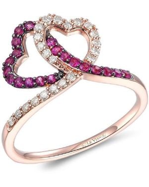 Le Vian Ladies Passion Ruby Rings Set - Pink