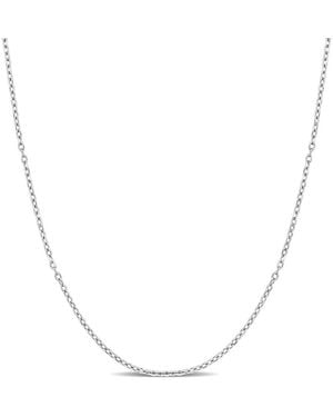 Amour Diamond Cut Cable Chain Necklace - Metallic