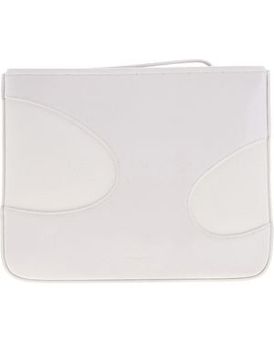 Ferragamo Cut-Out Detailing Clutch Bag - White
