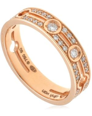 Dinh Van 18K Rose Pulse Diamond Ring - Pink