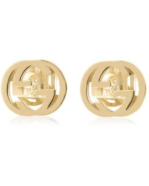 Gucci Interlocking G 18Ct Stud Earrings - Metallic