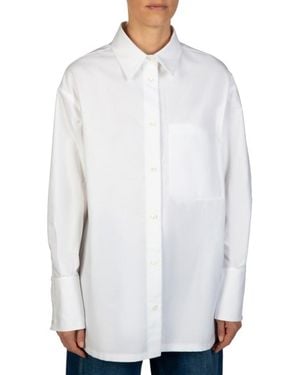 Bally Oversized Button-Down Shirt, Brand Size 40 Us - White