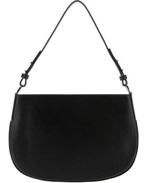 BY FAR Leather Issa Handbag - Black