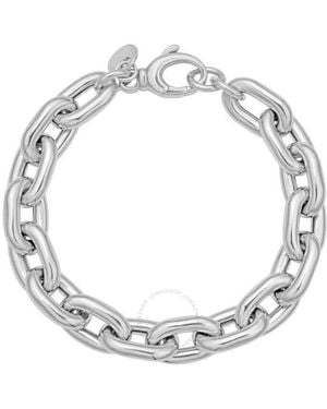 Tresorra Sterling Oval Link Bracelet - Metallic