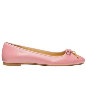 Michael Kors Nori Leather Ballet Flats, Brand Us - Pink