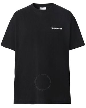 Burberry Ekd-print Cotton T-shirt - Black