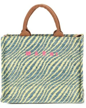 Marni Fabric Tote Bag - Blue