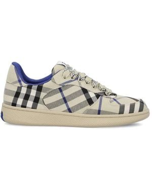 Burberry Terrace Check Low-Top Sneakers, Brand Size 38 Us - Blue