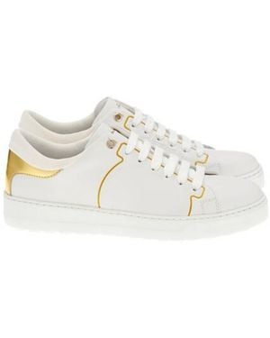 Ferragamo Leather Low-Top Sneakers - White