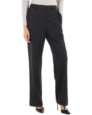 Burberry Ladies Charcoal Straight Cashmere Trousers, Brand Size 8 (Us - Blue