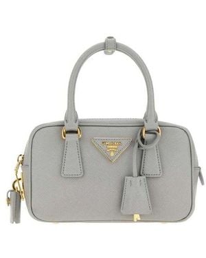 Prada Saffiano Leather Shoulder Bag - Gray