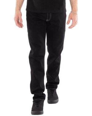 KENZO Logo-Patch Denim Trousers - Black