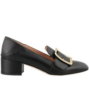 Bally Ladies Janelle Calf Leather Court Shoes - Black