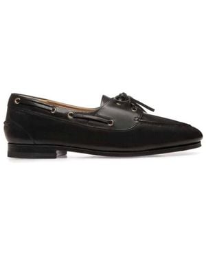 Bally Leather Plume Moccasin, Brand Size 6 Us - Black
