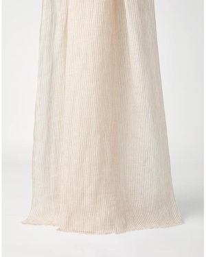 Brunello Cucinelli Linen Striped Scarf - Natural