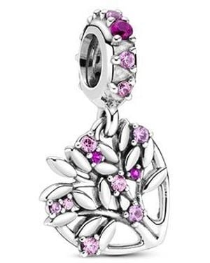 PANDORA Heart Family Tree Dangle Charm - White