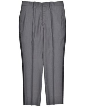 Brunello Cucinelli Virgin Wool Tuxedo Pants, Brand Size 50 (Us - Grey