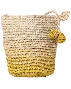 Bonpoint Braided Straw Shoulder Bag - Metallic