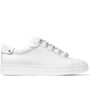 Jimmy Choo Antibes Pearl-Embellished Sneakers - White