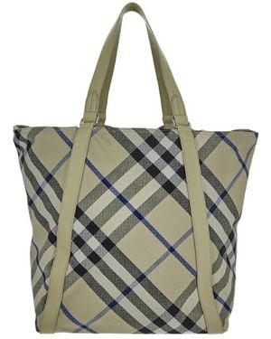 Burberry Check Jacquard Festival Tote Bag - Green